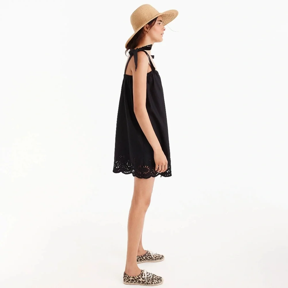 NWT J. Crew Women's‎ Tie-Shoulder Embroidered Dress